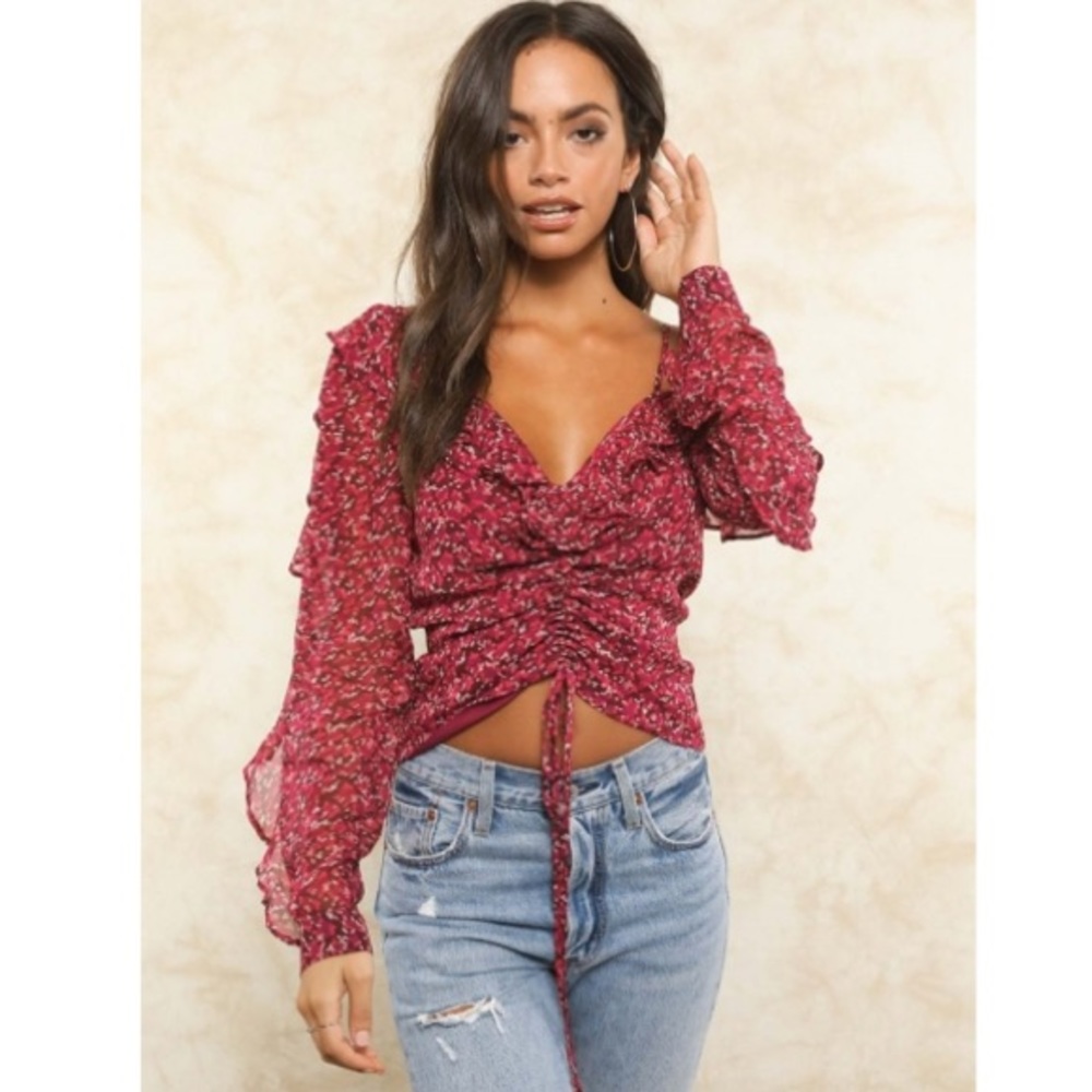Fletch Clara floral top NWT